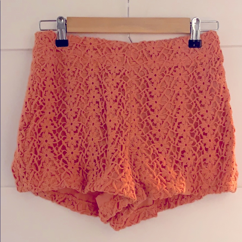 Orange Floral Skirt